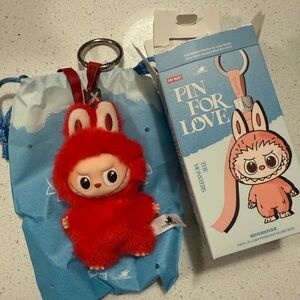 Labubu Pop Mart Pin For Love X Red